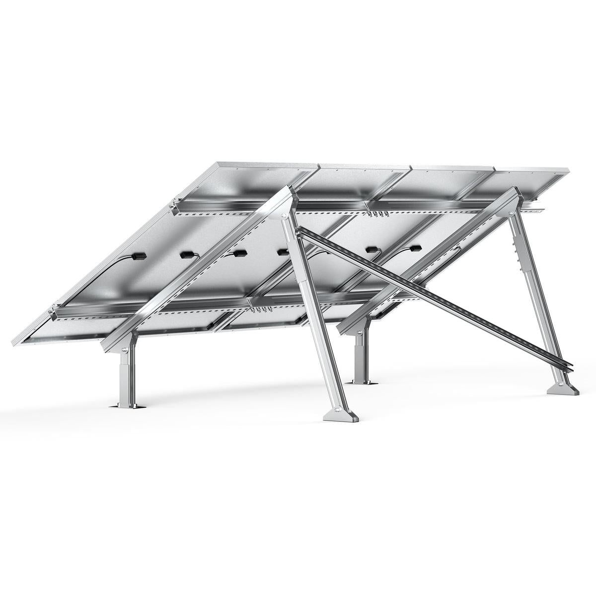 Solar Ground Mount | Fit Mage 100/100 SLIM/Mega 150 | Adjustable, Easy-to-Install Brackets for 1-4 Panels-1