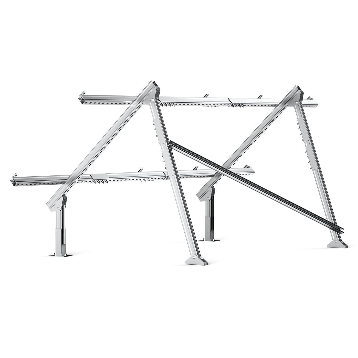 Solar Ground Mount | Fit Mage 200/Mega 220/Mega 250 | Adjustable, Easy-to-Install Brackets for 1-4 Panels-9