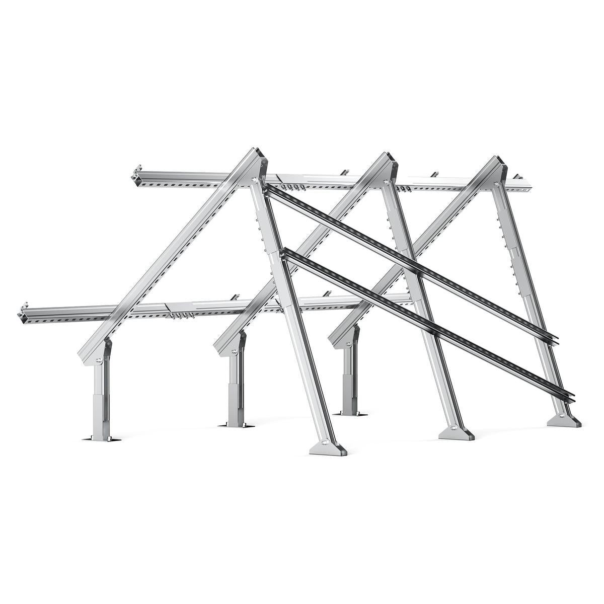 Solar Ground Mount | Fit MEGA 335 / MEGA 410 | Adjustable, Easy-to-Install Brackets for 1-4 Panels-9
