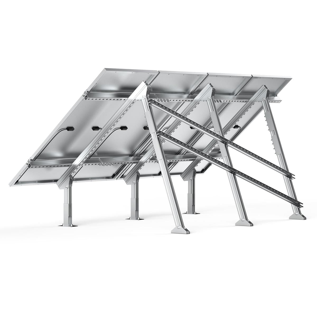 Solar Ground Mount | Fit MEGA 335 / MEGA 410 | Adjustable, Easy-to-Install Brackets for 1-4 Panels-1
