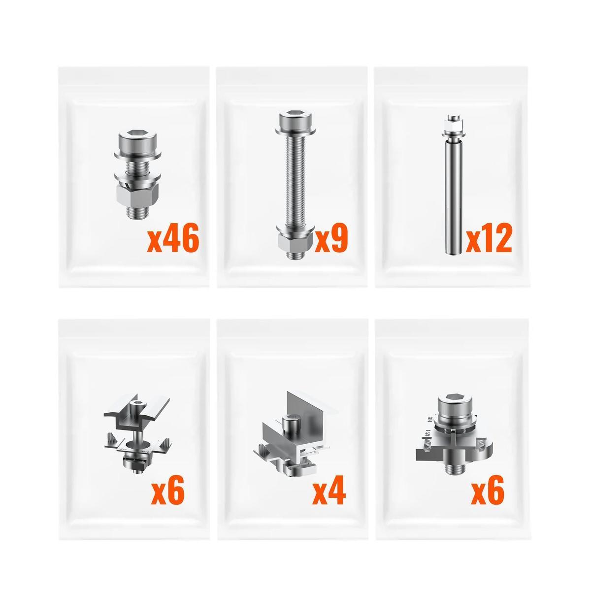 Solar Ground Mount | Fit MEGA 335 / MEGA 410 | Adjustable, Easy-to-Install Brackets for 1-4 Panels-3