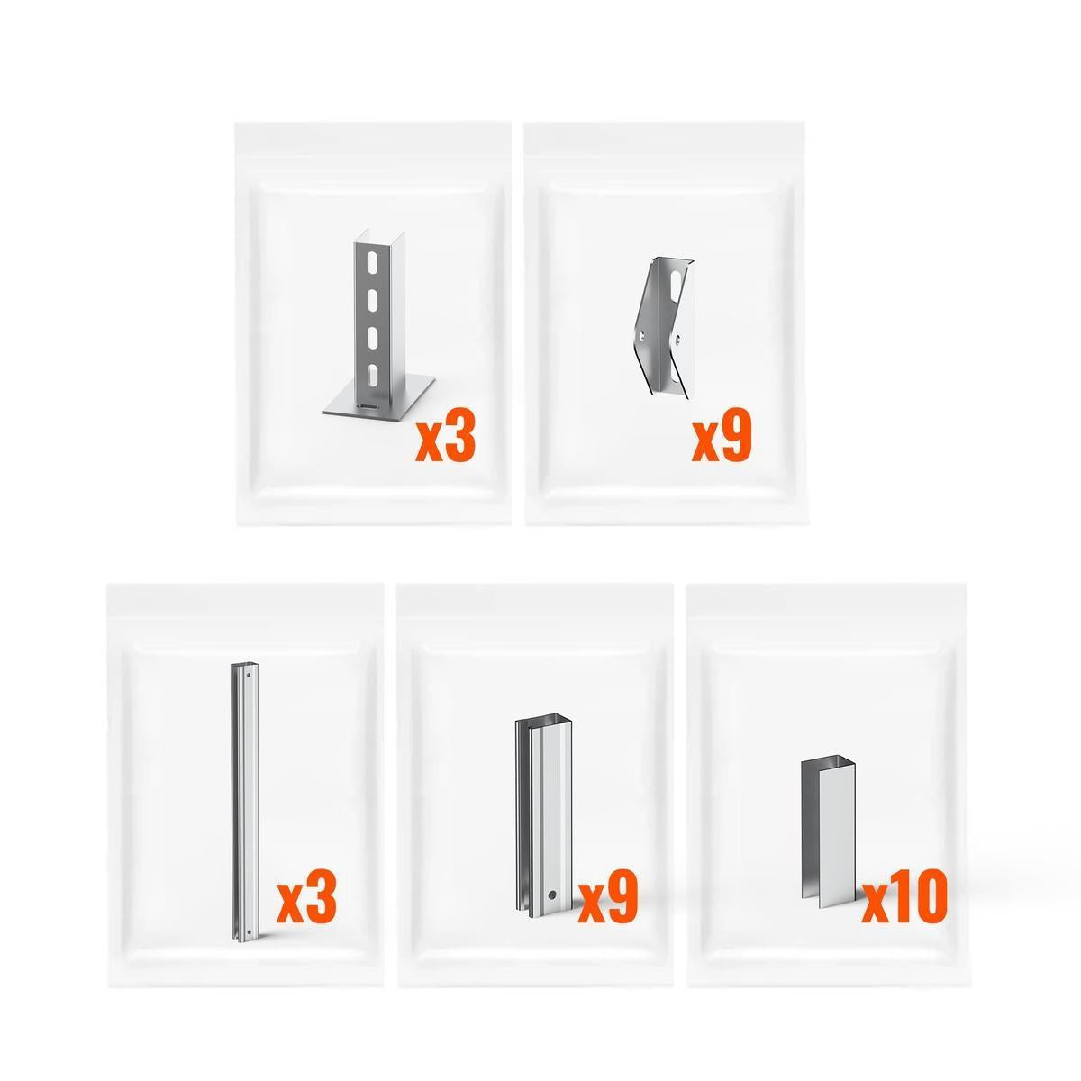 Solar Ground Mount | Fit MEGA 335 / MEGA 410 | Adjustable, Easy-to-Install Brackets for 1-4 Panels-4