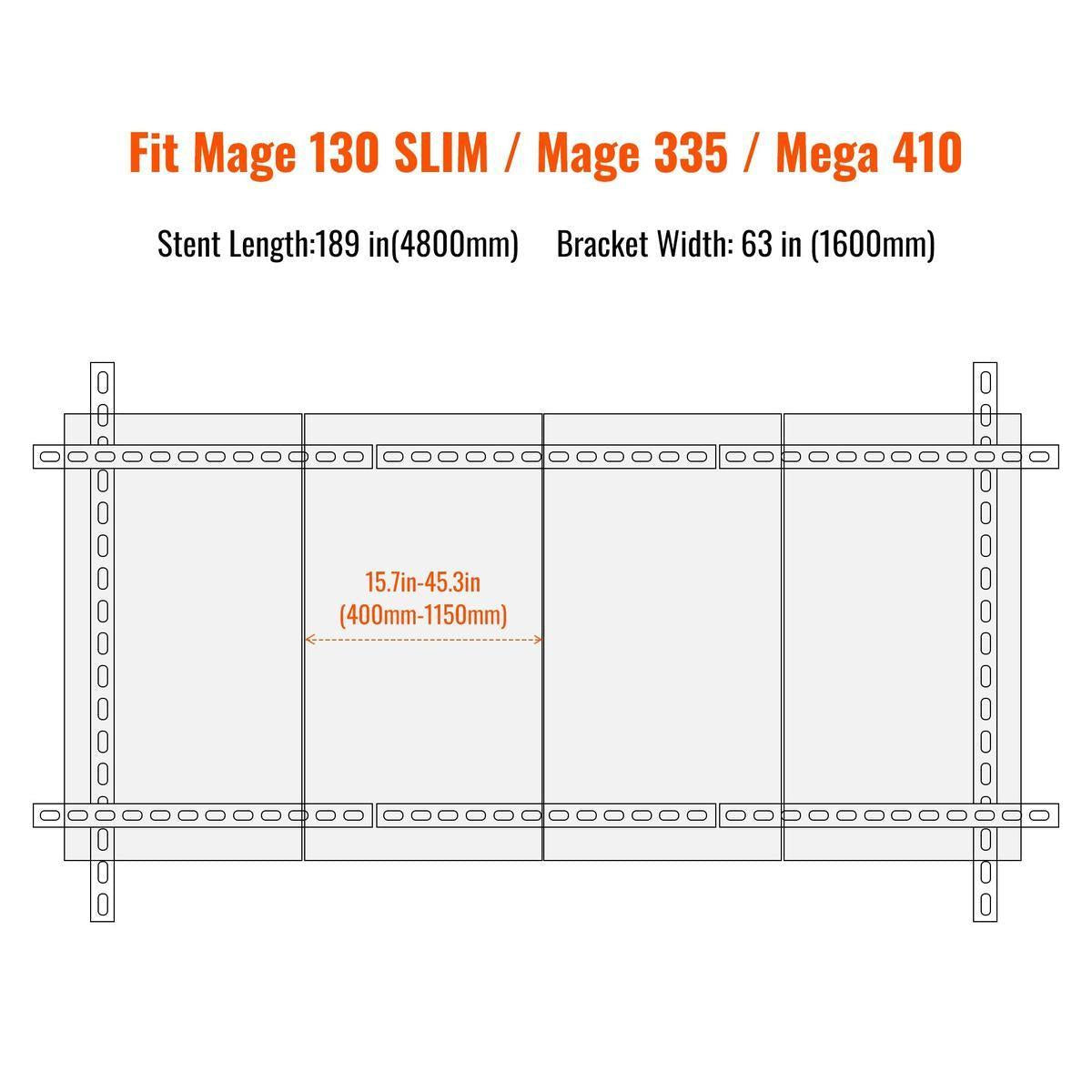 Solar Ground Mount | Fit MEGA 335 / MEGA 410 | Adjustable, Easy-to-Install Brackets for 1-4 Panels-5