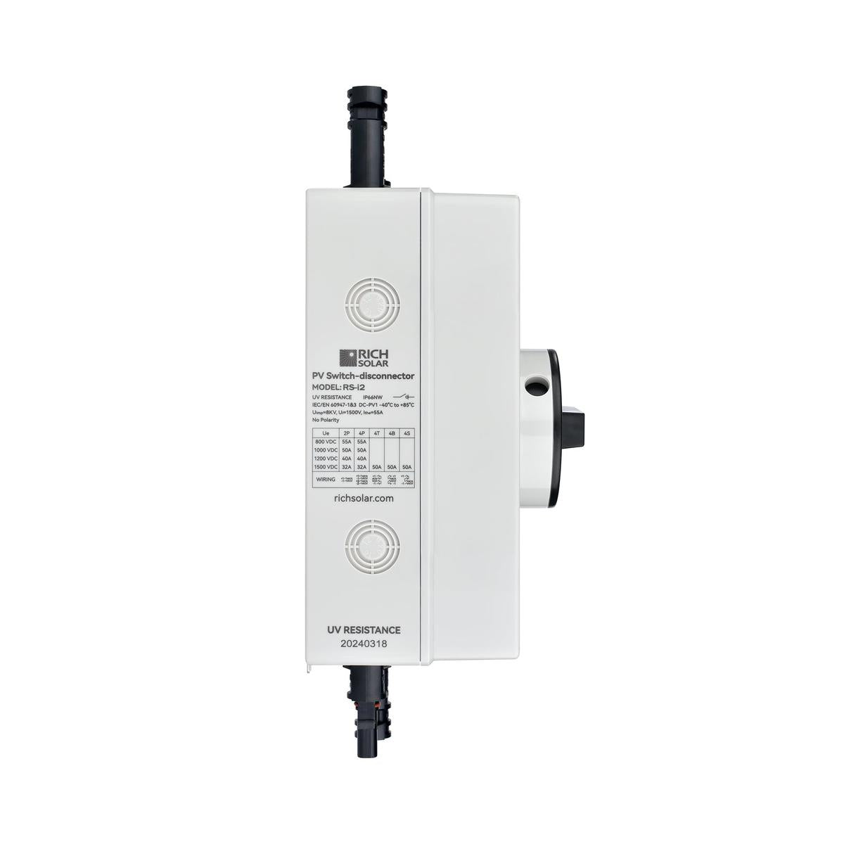 Solar PV DC Quick Disconnect Switch | Solar Array DC Quick Disconnect Switch | 1500 Volt 32 Amp | 2 Pole 1 String | Easy to Install-6