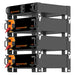 Stack of four rack-mounted batteries features the Discover Energy 5.0kWh AES Heated Rackmount ESS Lithium Battery Module-48-48-5120-H in a metal frame