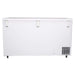 SunStar ST-15CF 15 cu.ft. DC Powered Chest Freezer/Refrigerator is shown from the back with three lid latches visible and a ventilation grille near the bottom