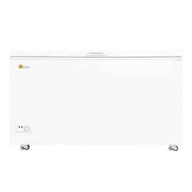 SunStar ST-15CF-AC 15 cu.ft. AC Powered Chest Freezer/Refrigerator is shown from the front with a long rectangular body and control dial
