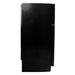SunStar ST-16RF-B 16 cu.ft. DC/AC Refrigerator - Black is displayed from the side, showing its tall, solid black exterior with a simple, flat profile
