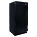 SunStar ST-16RF-B 16 cu.ft. DC/AC Refrigerator - Black is pictured at a slight angle, showing the depth of the unit and the clean, boxy shape of the black cabinet