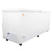 SunStar ST-21CF 21 cu.ft. DC Powered Chest Freezer/Refrigerator is shown from the back with the lid closed, displaying rear vents and wheels