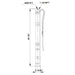 Technical drawing shows the measured height and width of the Grundfos 11 SQF-2 SQFlex Solar Submersible Pump | 13 GPM | Up To 395 Ft