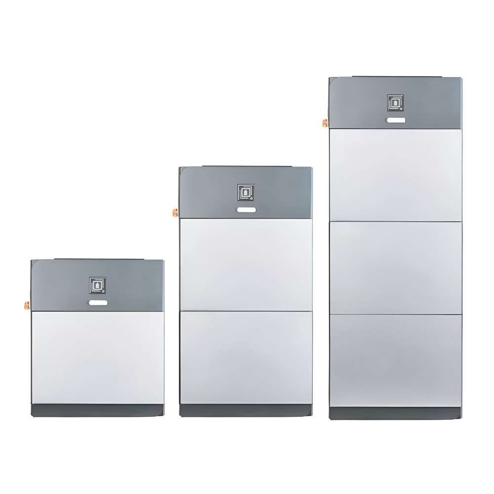 Three battery sizes are shown side by side, each one a Fortress Power eForce 19.2kW Lithium Battery-EFORCE19.2 unit