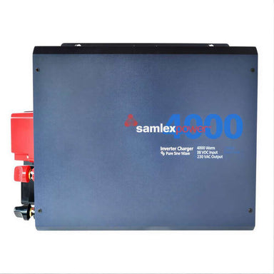Top surface with the Samlex Power logo and power rating of the Samlex America Evolution Series EVO-4024E 4000 Watts 24VDC Pure Sine Inverter/Charger - Export Version