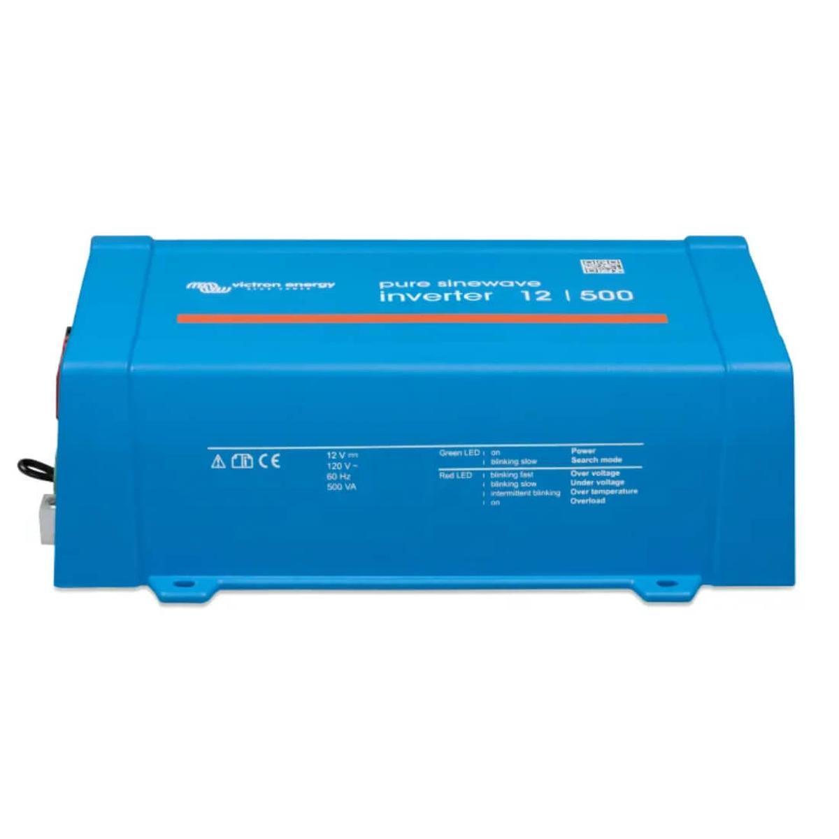 Victron Phoenix 12V VE.Direct NEMA 5-15R Inverter - 500VA Side View