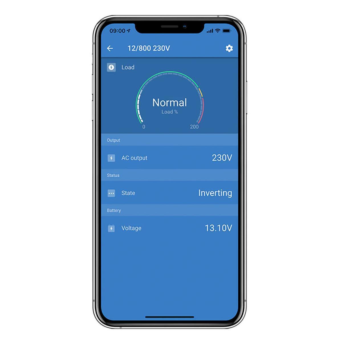 Phoenix 12/3000 Smart Inverter by Victron Energy - Vconnect App View