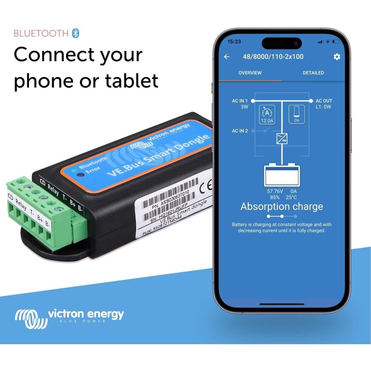 Victron VE.Bus Smart Dongle  Bluetooth Monitoring & VE.Bus Interface - Victron Connect