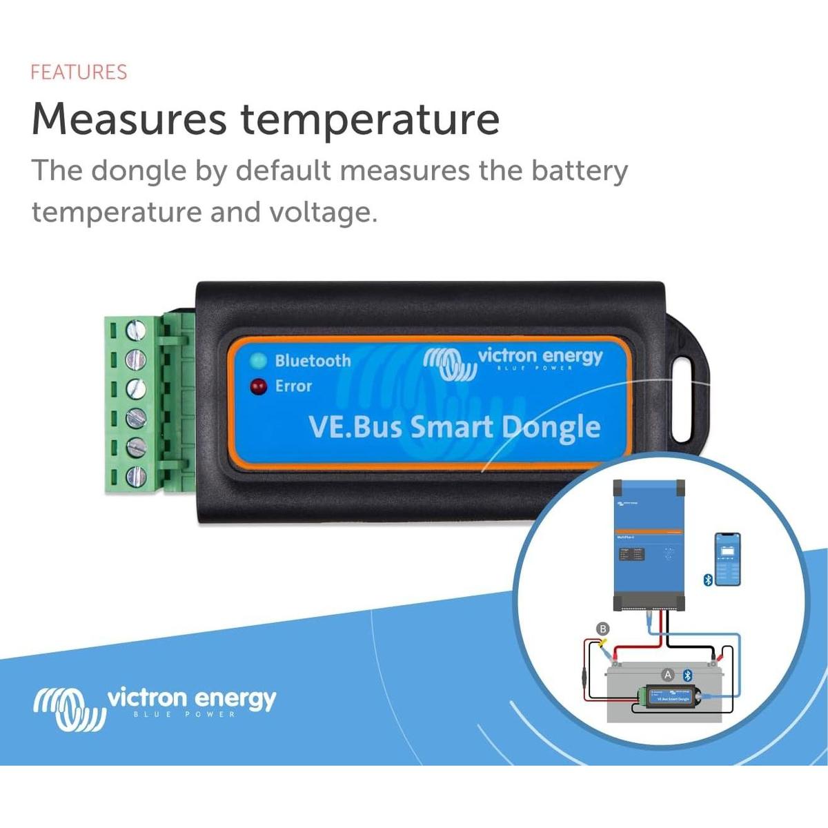 Victron VE.Bus Smart Dongle  Bluetooth Monitoring & VE.Bus Interface - Temperature
