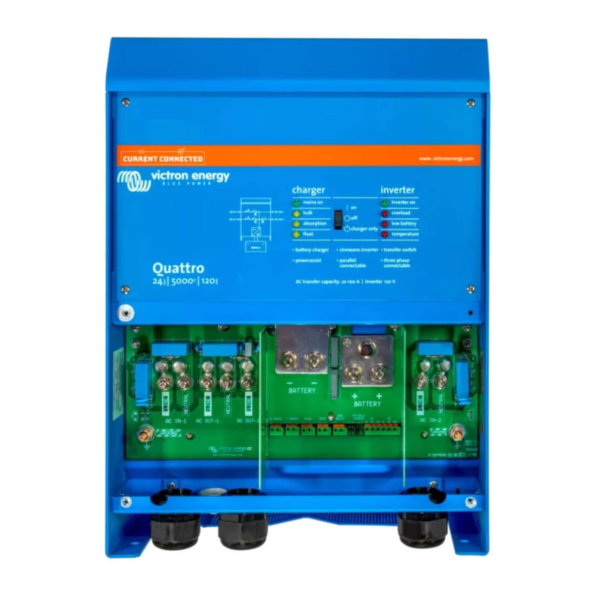 Victron Quattro 24V 5000W 120V Inverter Charger Smart Power Management