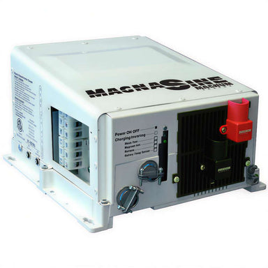 White Magnum Energy MS-PE Series MS4348PE 4300W 48VDC Pure Sine Inverter Charger unit with labeled ports and vents designed for reliable off-grid or backup power