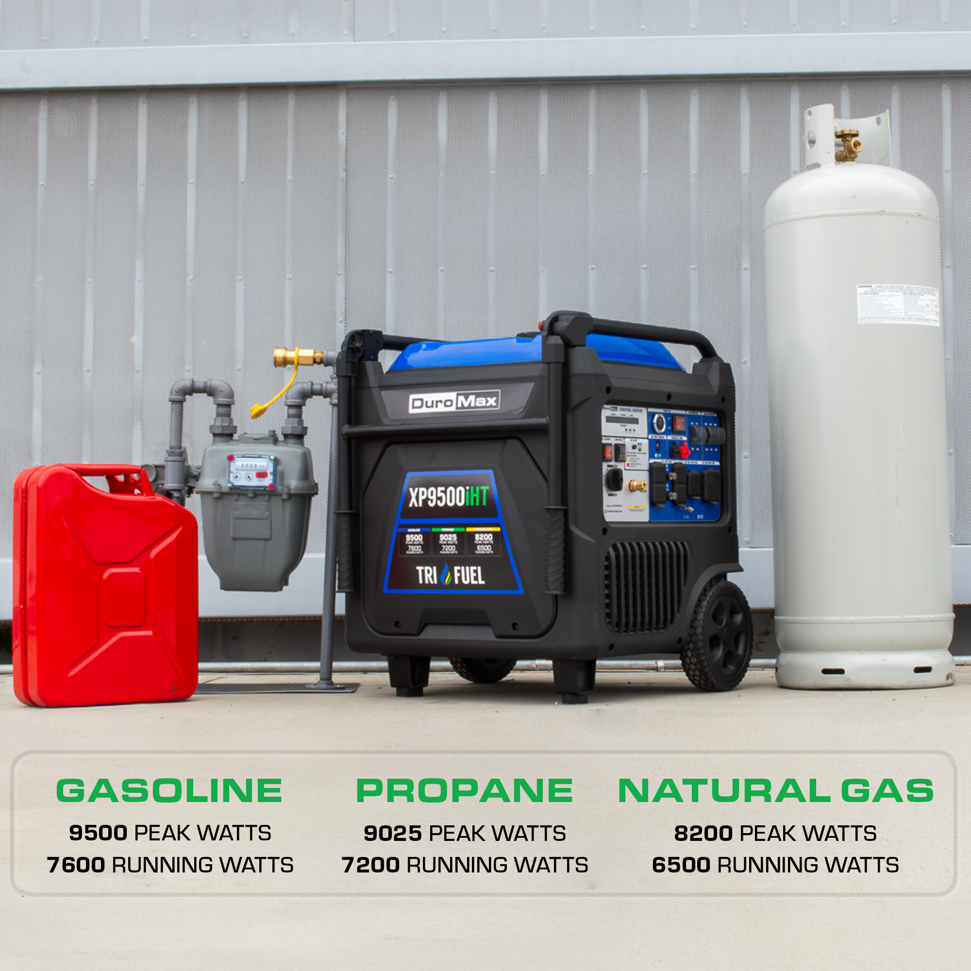 DuroMax XP9500iHT tri fuel inverter generator