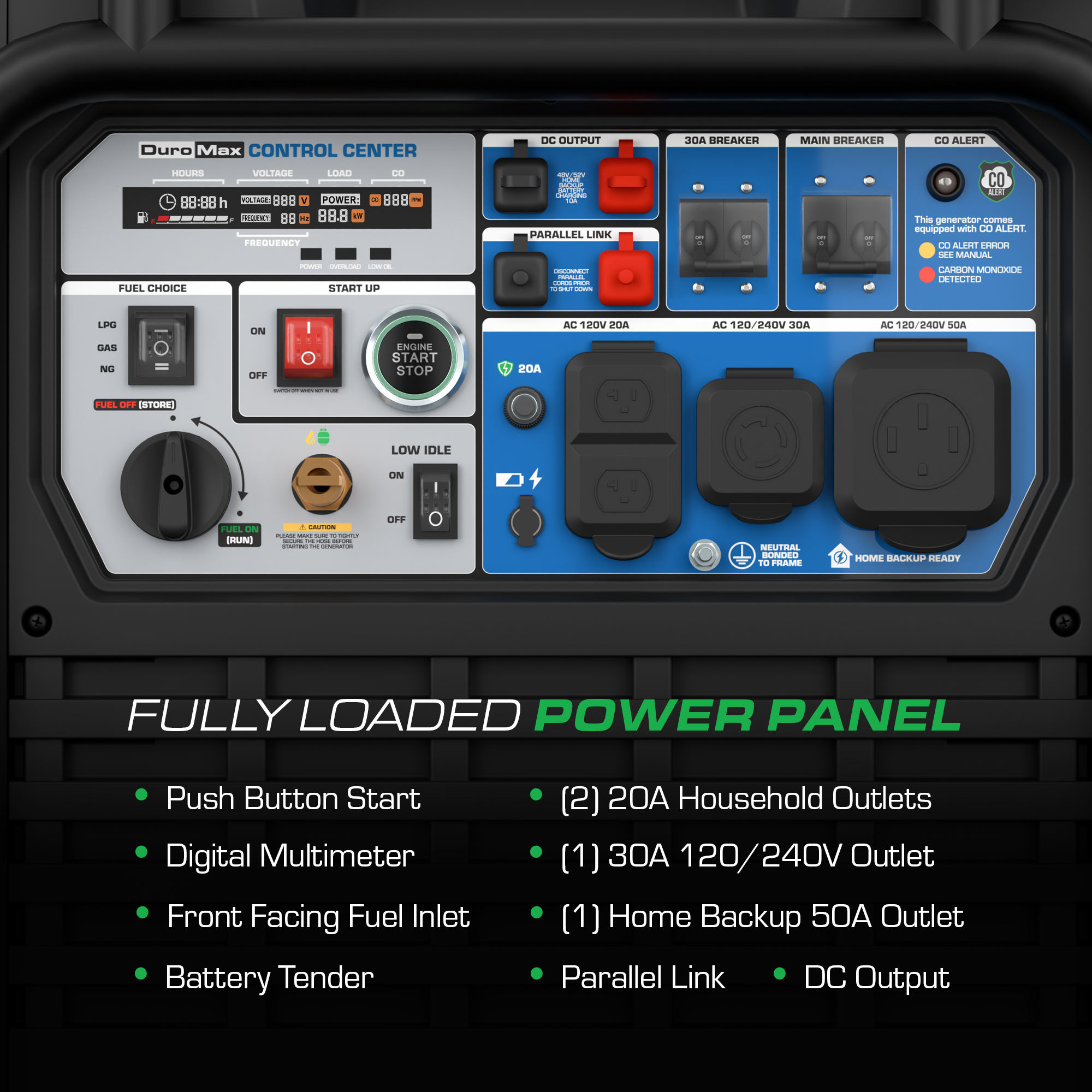 DuroMax XP13500iHT tri fuel inverter generator