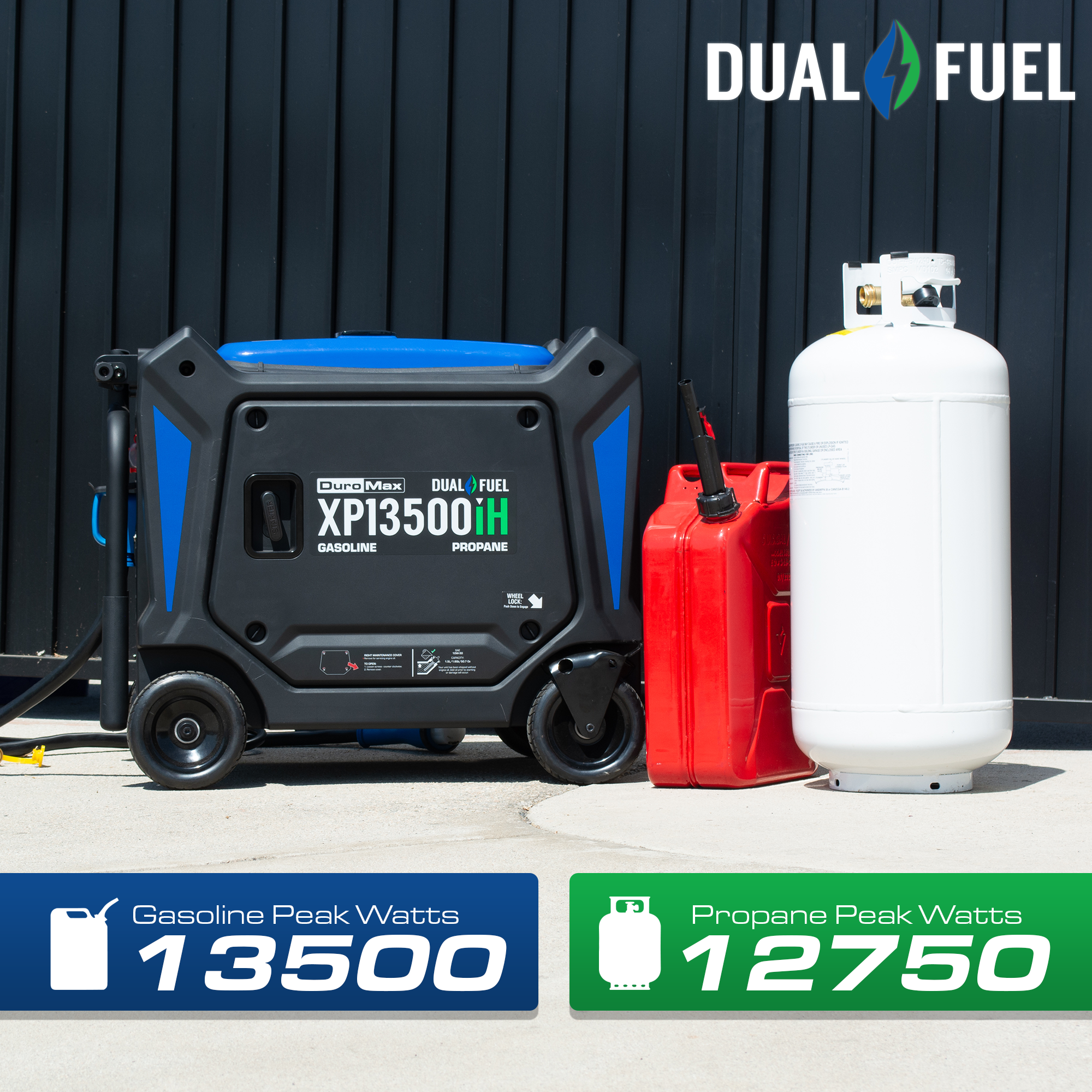 DuroMax XP13500iH dual fuel inverter generator
