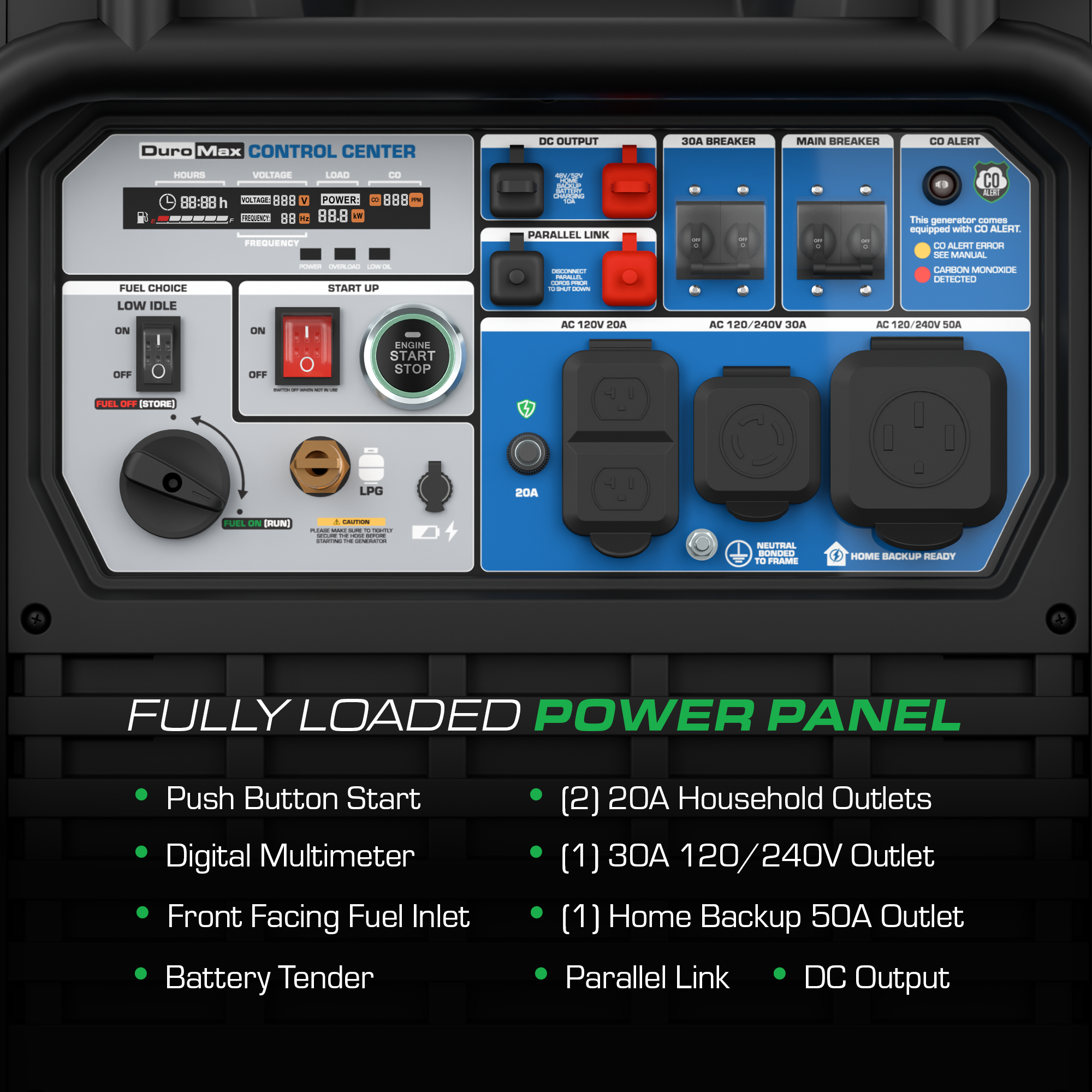 DuroMax XP13500iH dual fuel inverter generator