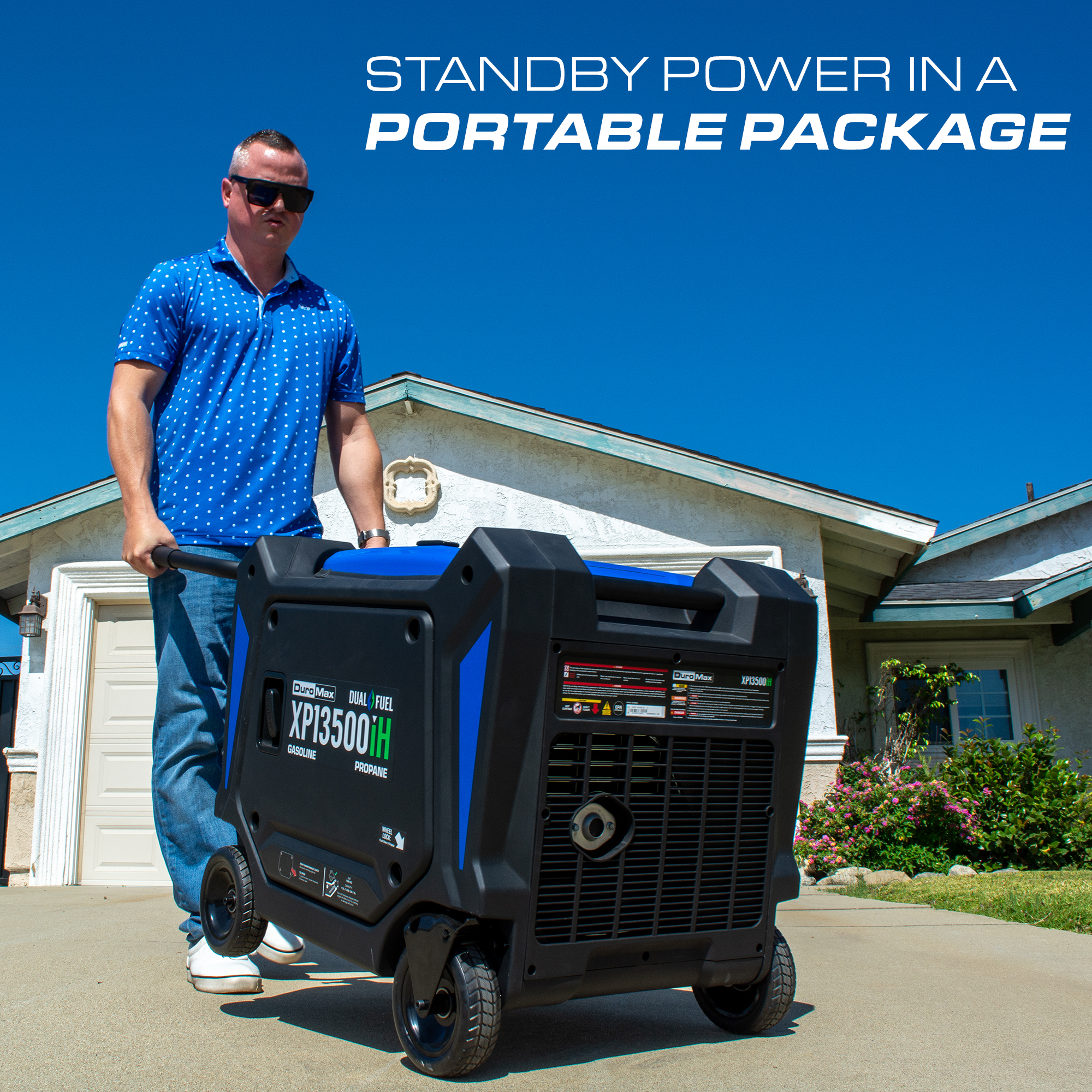 DuroMax XP13500iH dual fuel inverter generator