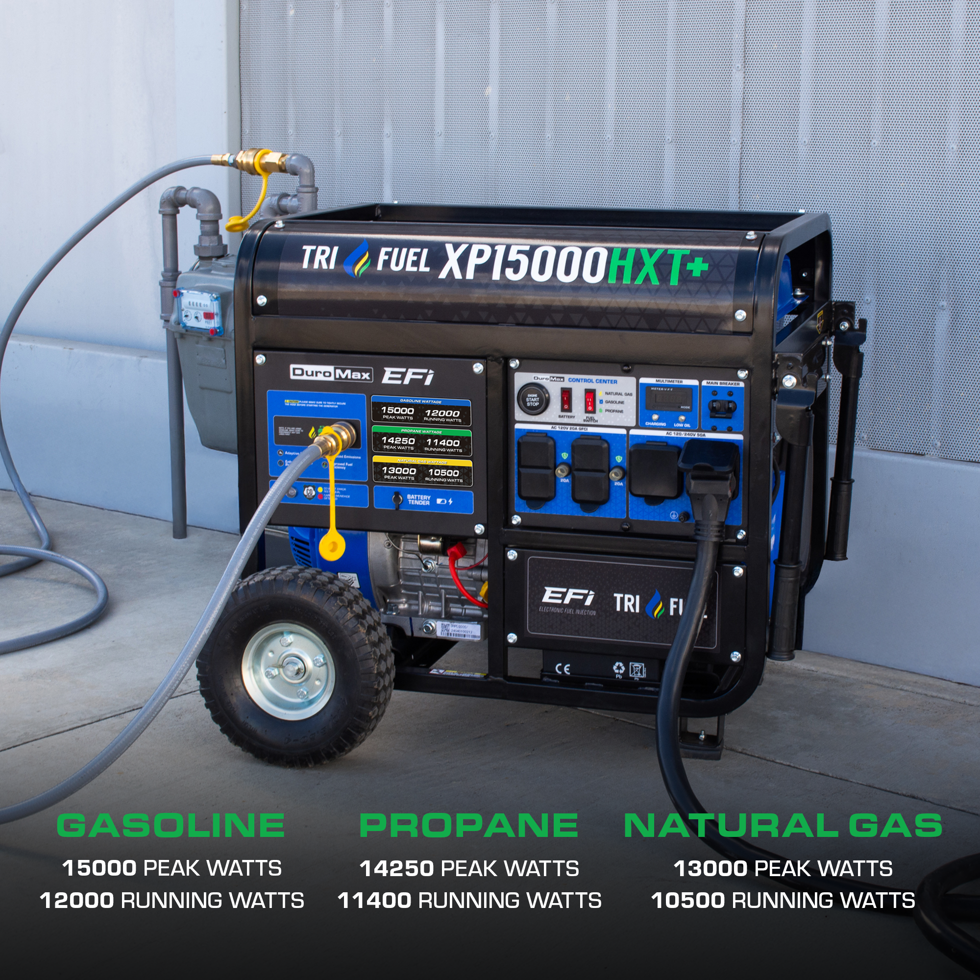 DuroMax XP15000HXT+ tri fuel generator