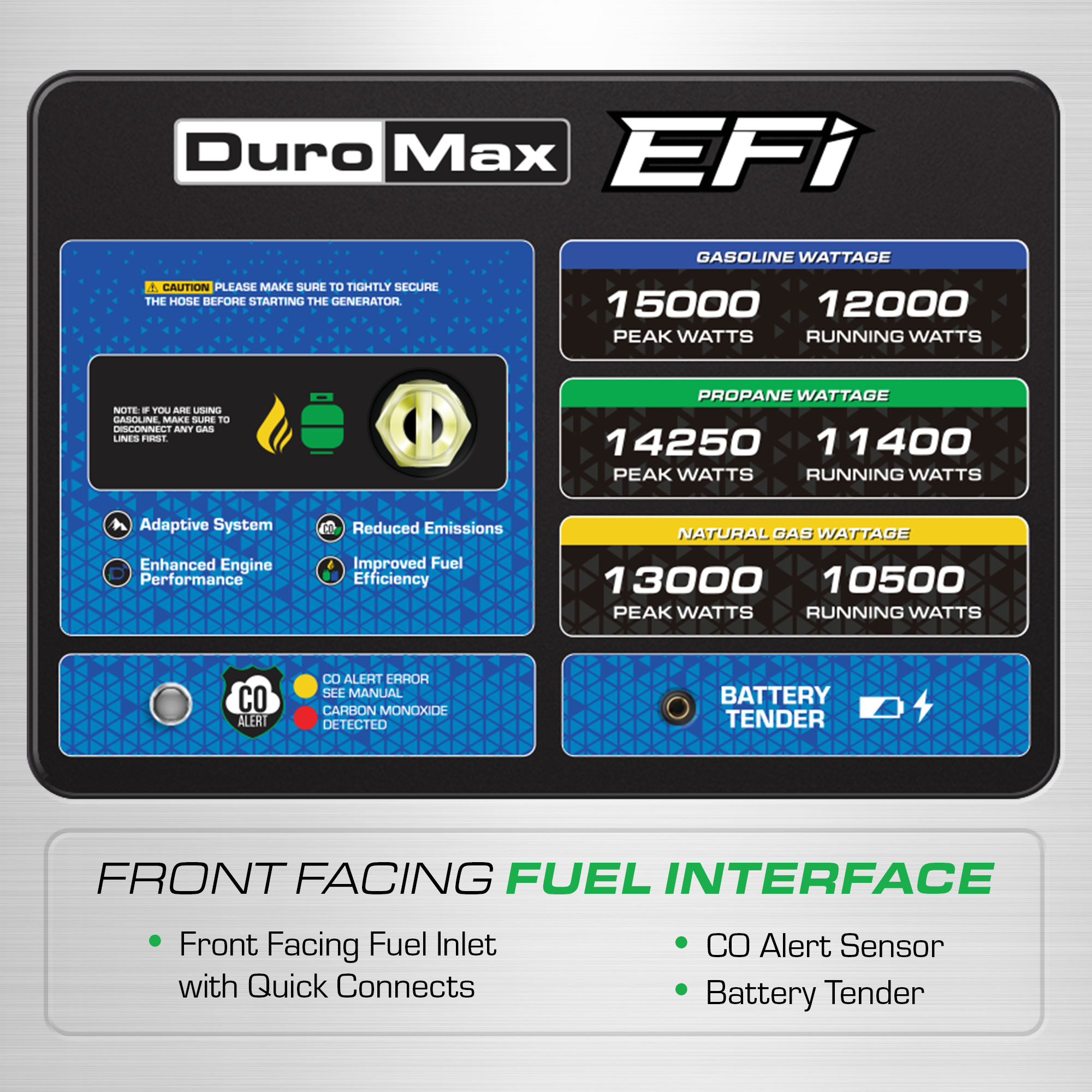 DuroMax XP15000HXT+ tri fuel generator