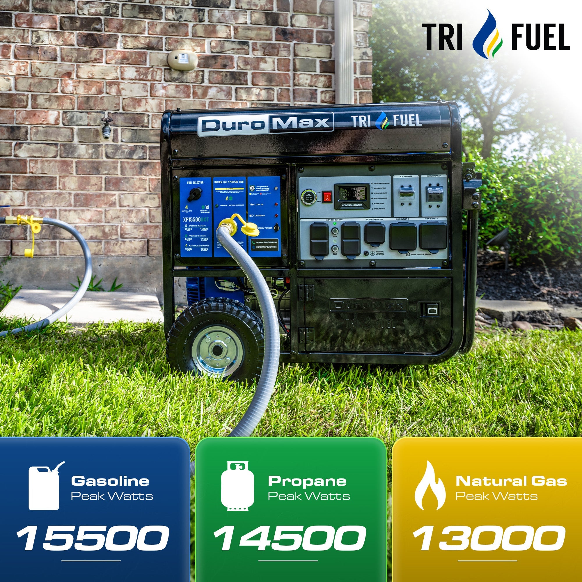 DuroMax XP15500HXT tri fuel generator