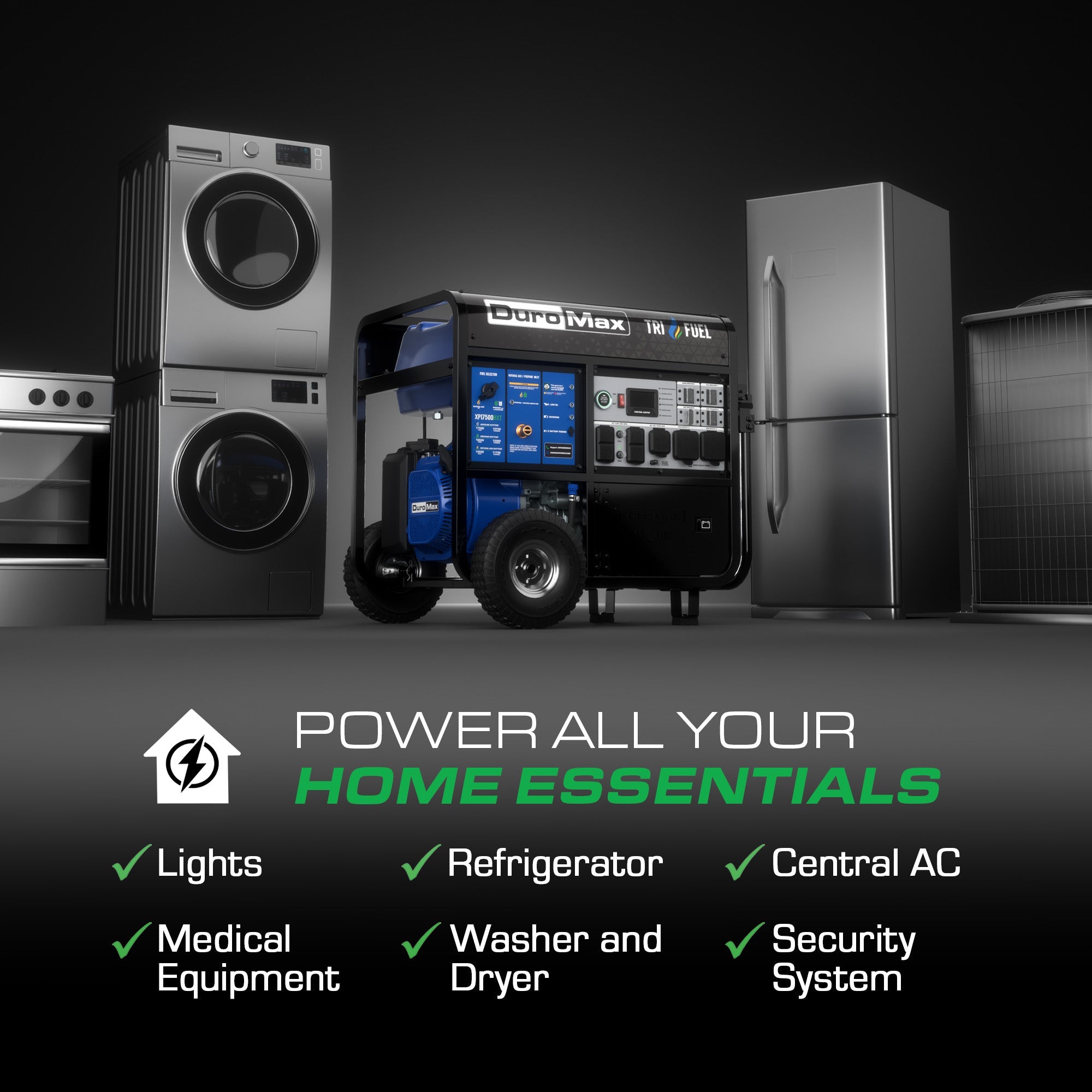 DuroMax XP17500HXT tri fuel generator