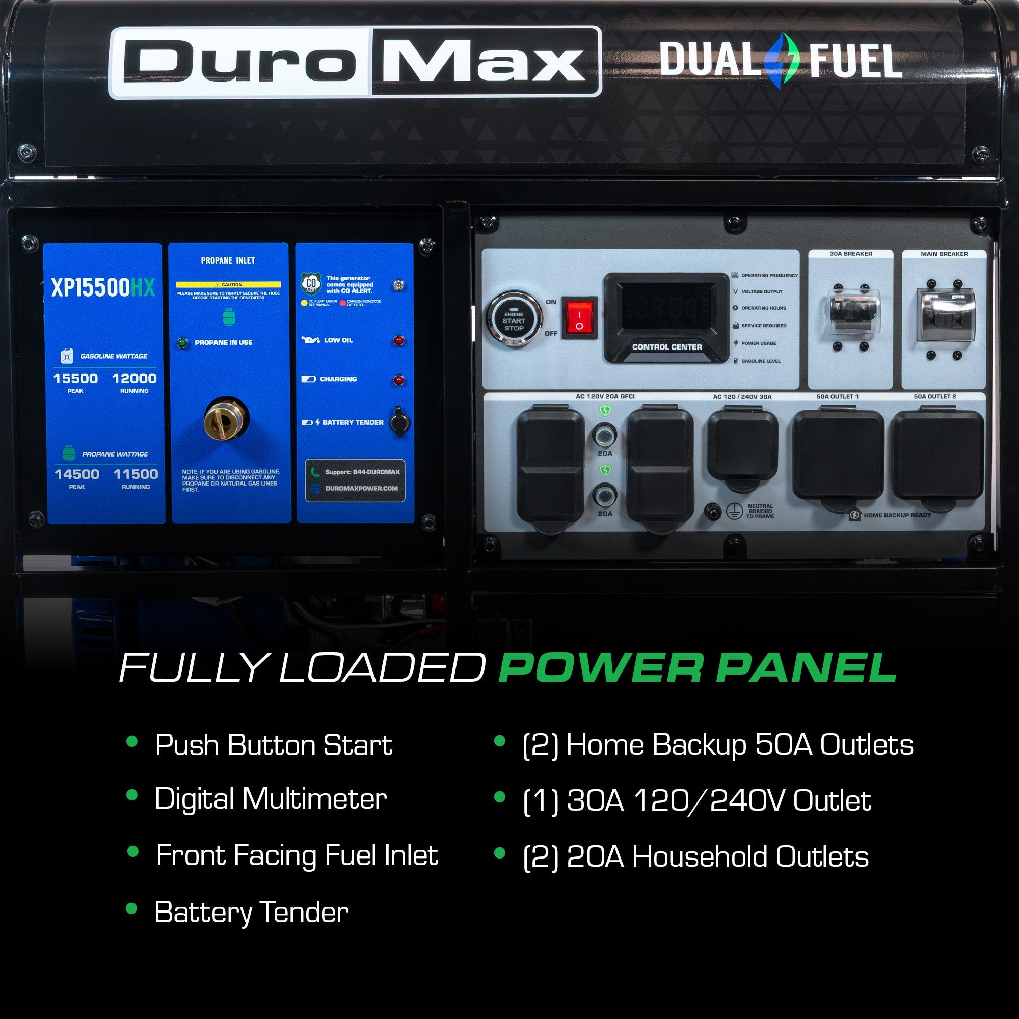 DuroMax XP15500HX dual fuel generator