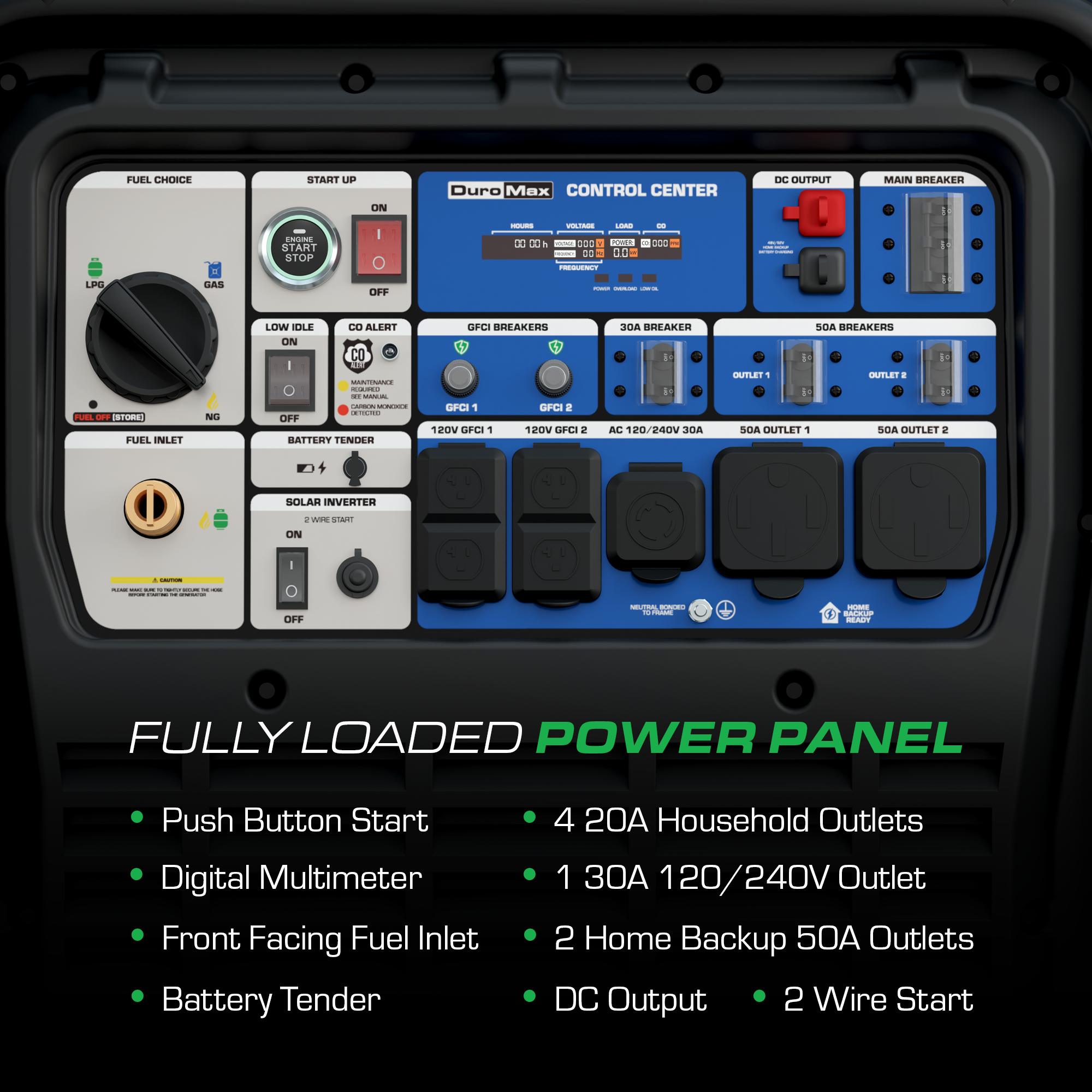 DuroMax XP28000iHT tri fuel inverter generator