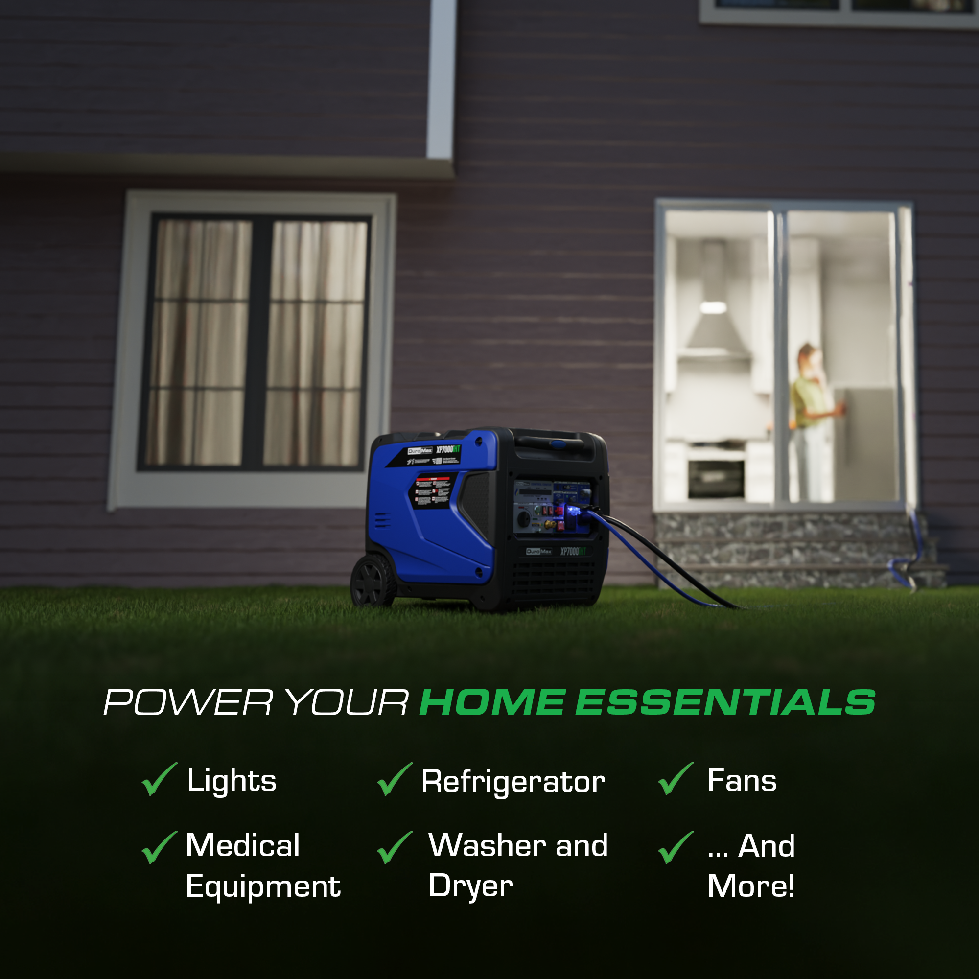 DuroMax XP7000iHT tri fuel inverter generator