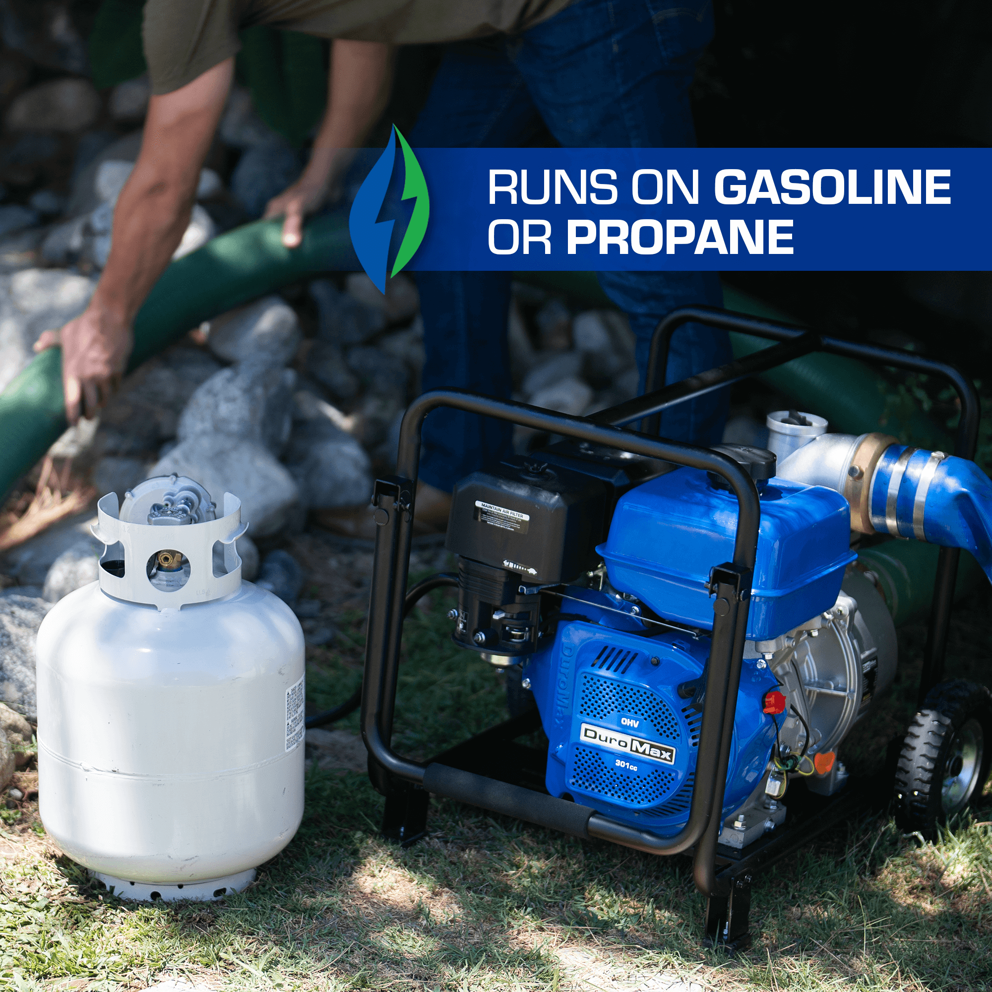 423 GPM 4" Dual Fuel Engine Portable Water Pump