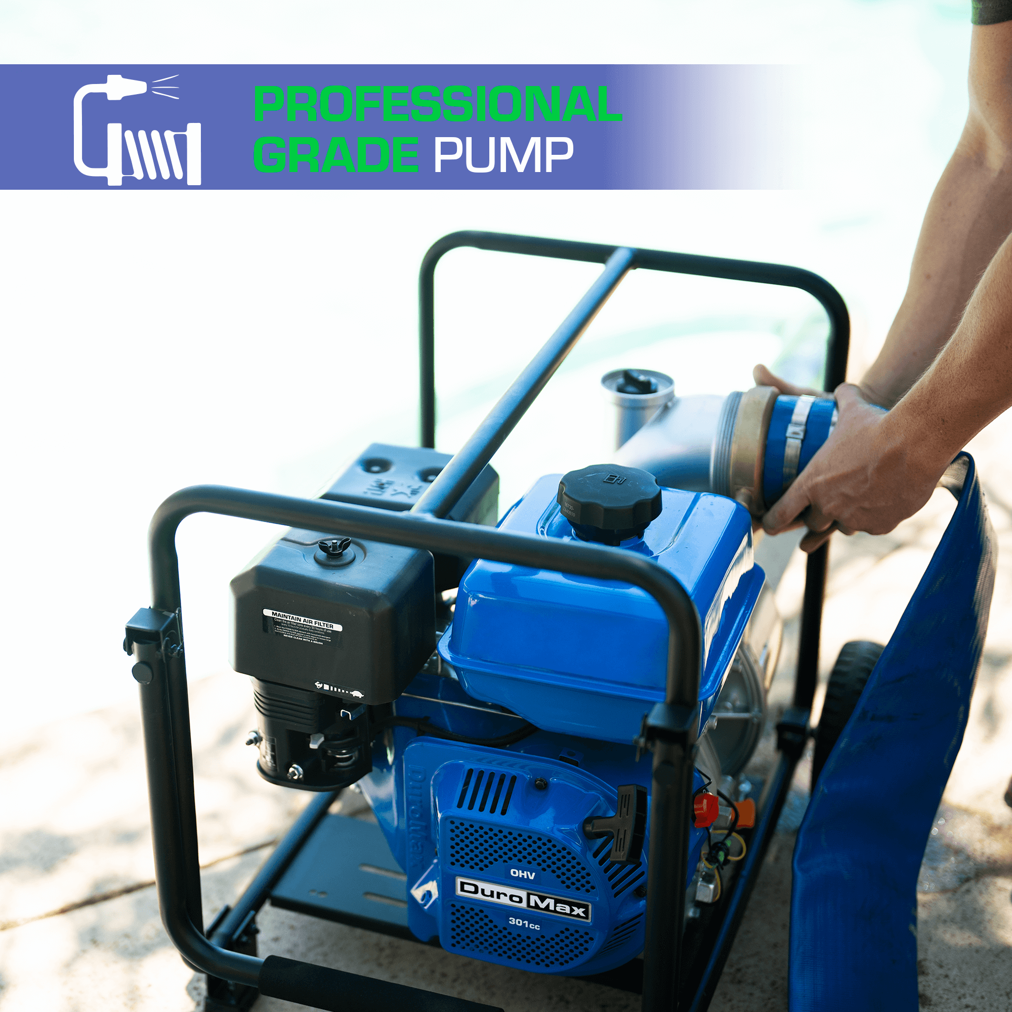 423 GPM 4" Dual Fuel Engine Portable Water Pump