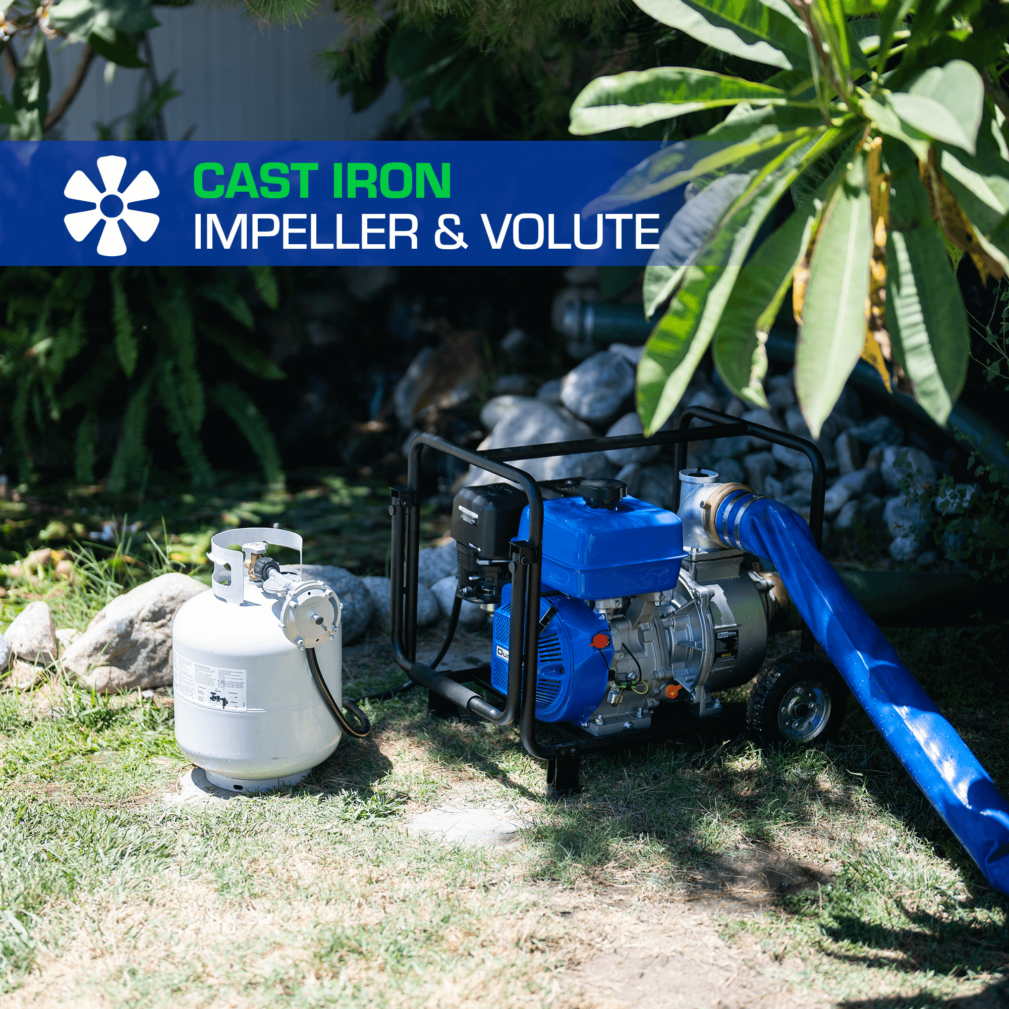 423 GPM 4" Dual Fuel Engine Portable Water Pump