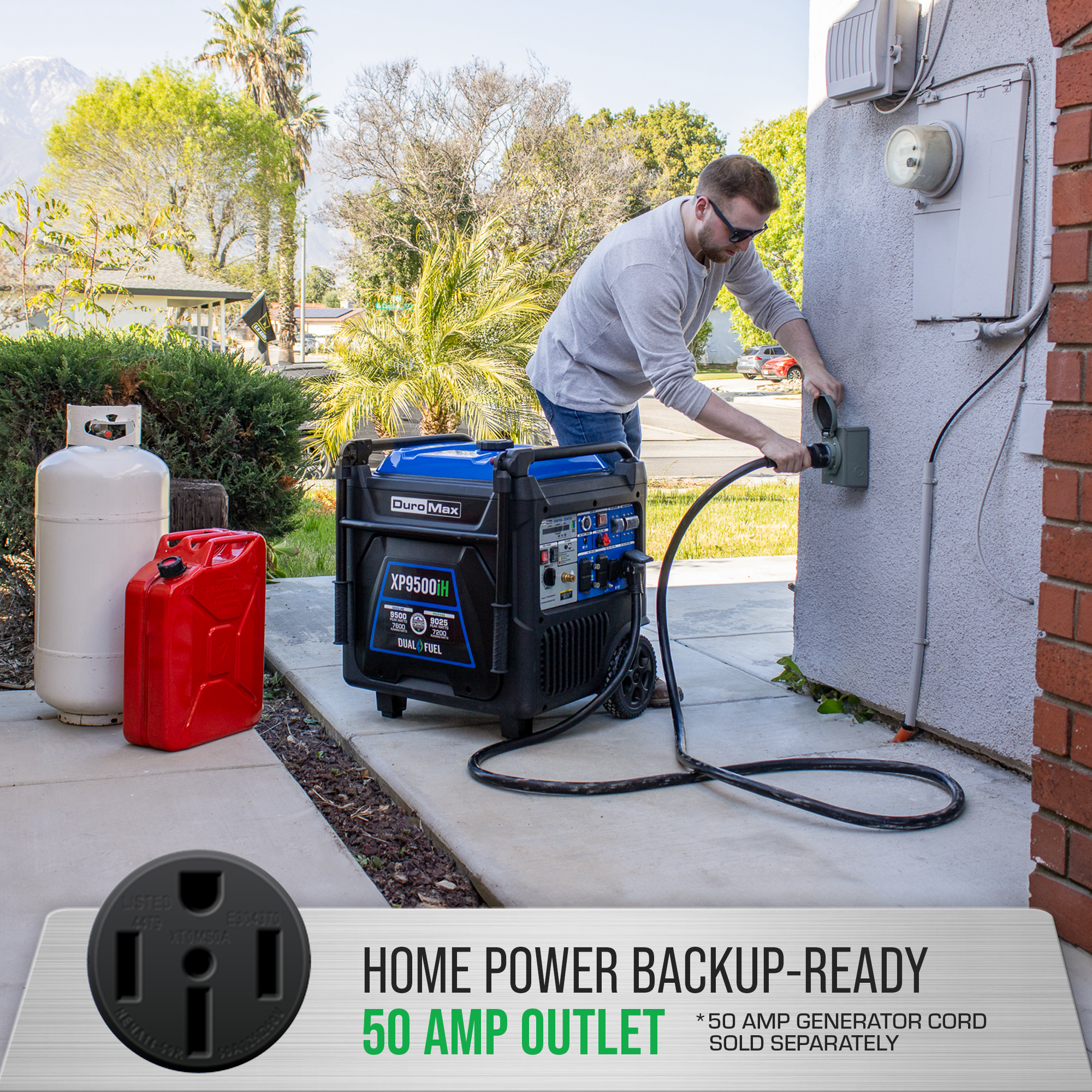 DuroMax XP9500iH dual fuel inverter generator