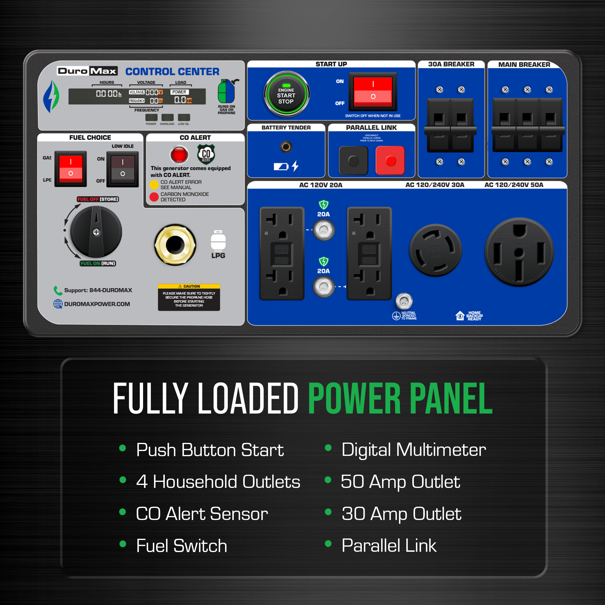 DuroMax XP9500iH dual fuel inverter generator