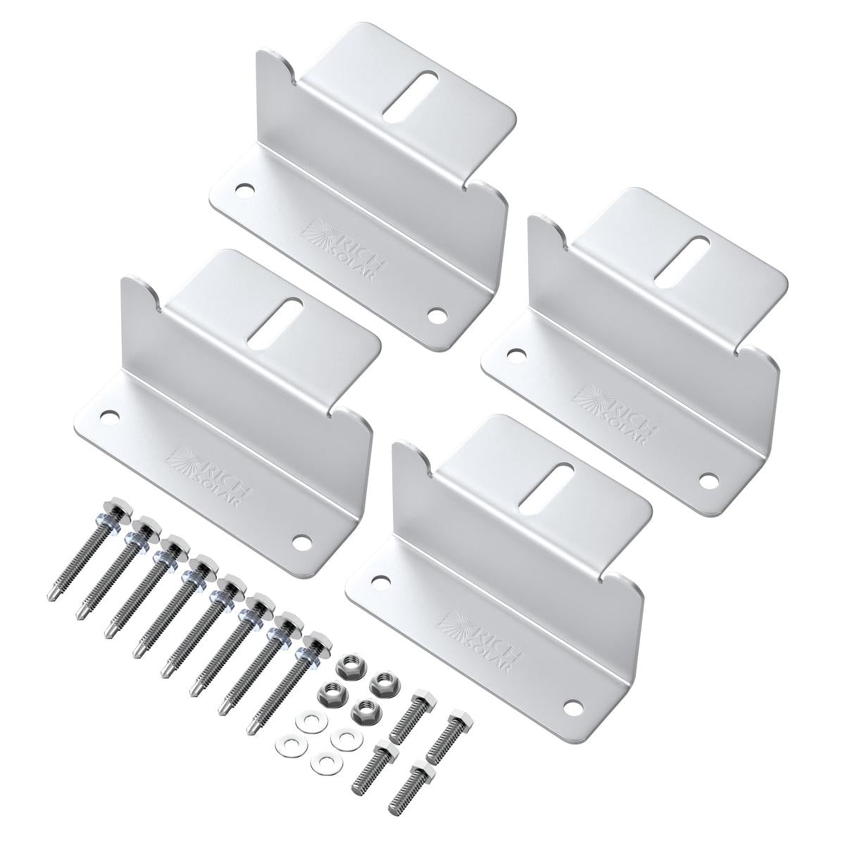 Z-Brackets | Mounting Hardware Z-Brackets with Screws | Designed for RICH SOLAR MEGA Series Solar Panels | Easy to Install-13
