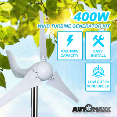 Automaxx Home & Land 400W Windmill Turbine Generator Kit featuring its main product features