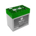 BigBattery FEAGL-48016-G2-0CH LiFePO4 48V-1.63kWh EAGLE 2 Battery displaying its green and light gray color scheme, and its compact and durable build