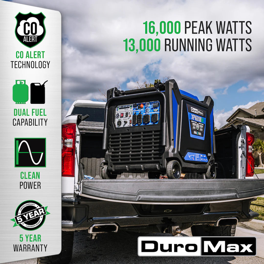 DuroMax XP16000iH Dual Fuel Inverter Generator