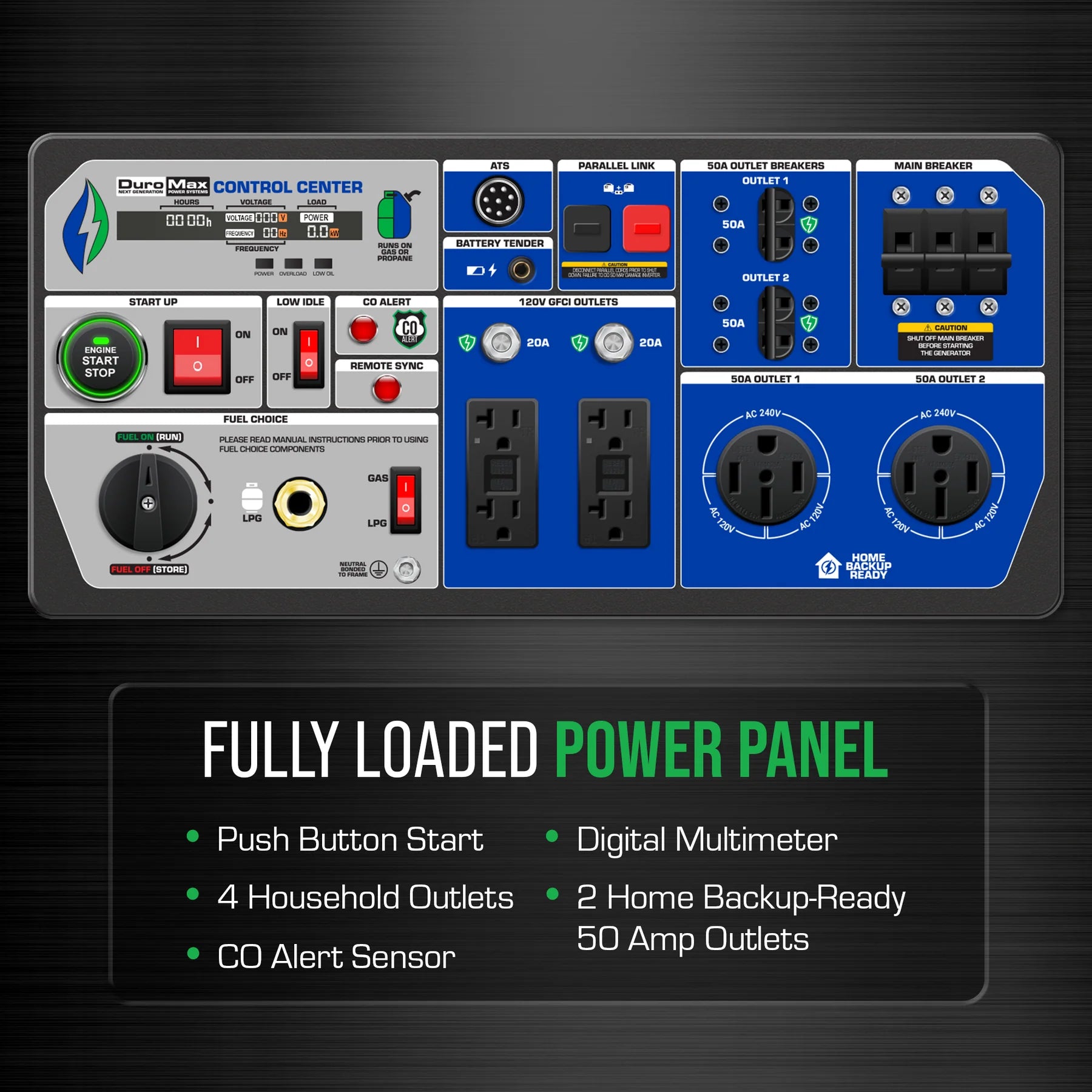 DuroMax XP16000iH Dual Fuel Inverter Generator