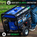 Heavy-duty DuroMax XP4850HX portable generator with all-metal construction and easy portability featured on outdoor terrain.