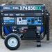 Duromax XP4850HX portable generator with its control panel in focus, highlighting the features of quality generators.