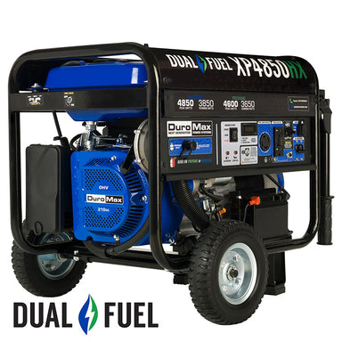 Quality generator - DuroMax XP4850HX dual-fuel portable generator with CO alert technology for safe operation.