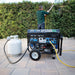 Duromax XP5500HX quality generator in use outdoors with a propane tank, emphasizing its portability and convenience.