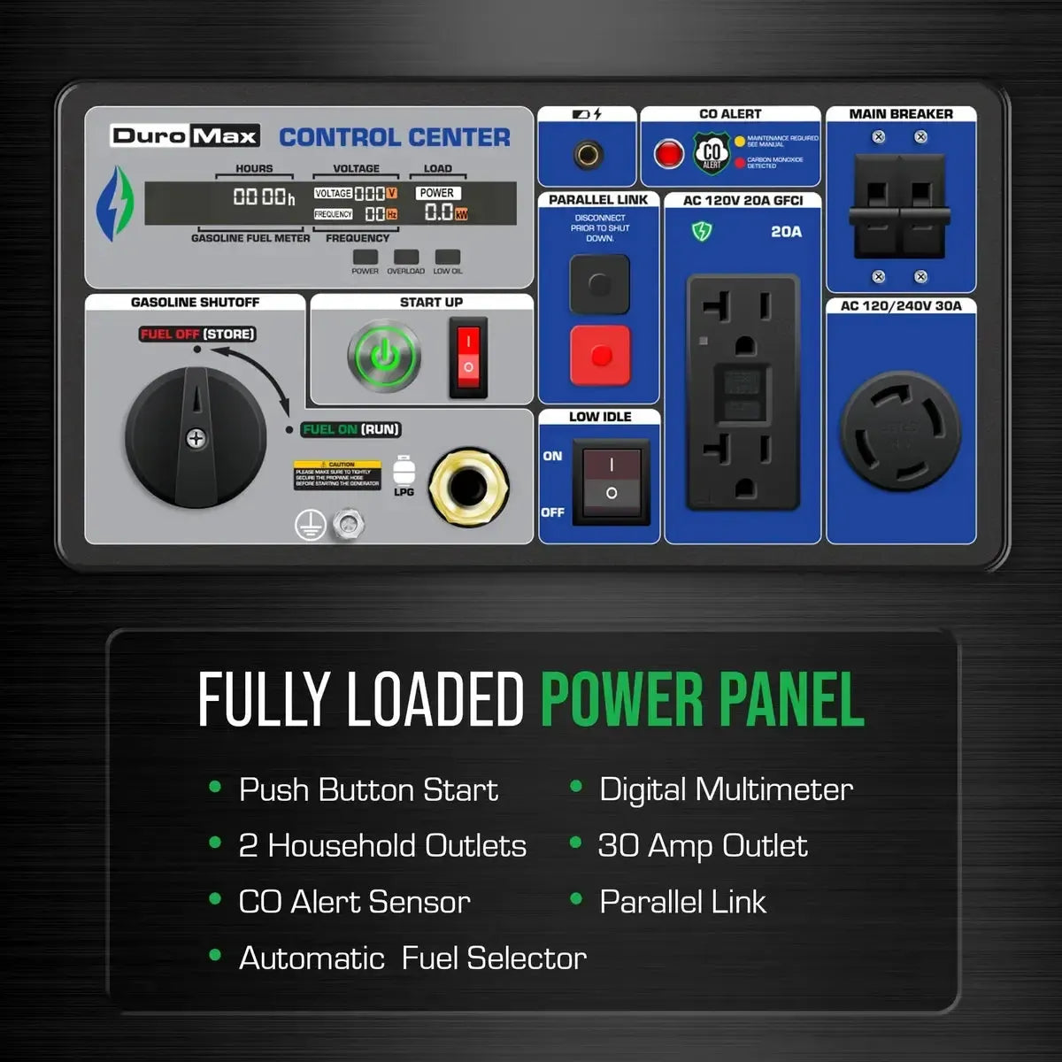 DuroMax XP7000iH 7,000 Watt Portable Dual Fuel Inverter Generator-4